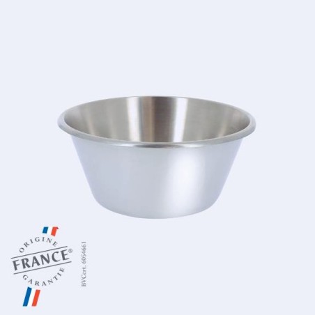 Bassine pâtissière Inox conique à fond plat Ø 440x190 mm - 20,50 Ldisponible à la Maison Pollet de Toulouse