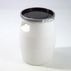 Fût 30 L PEHD Blanc avec couvercle noir - Ø 338x430 mm (Gilac)disponible à la Maison Pollet de Toulouse
