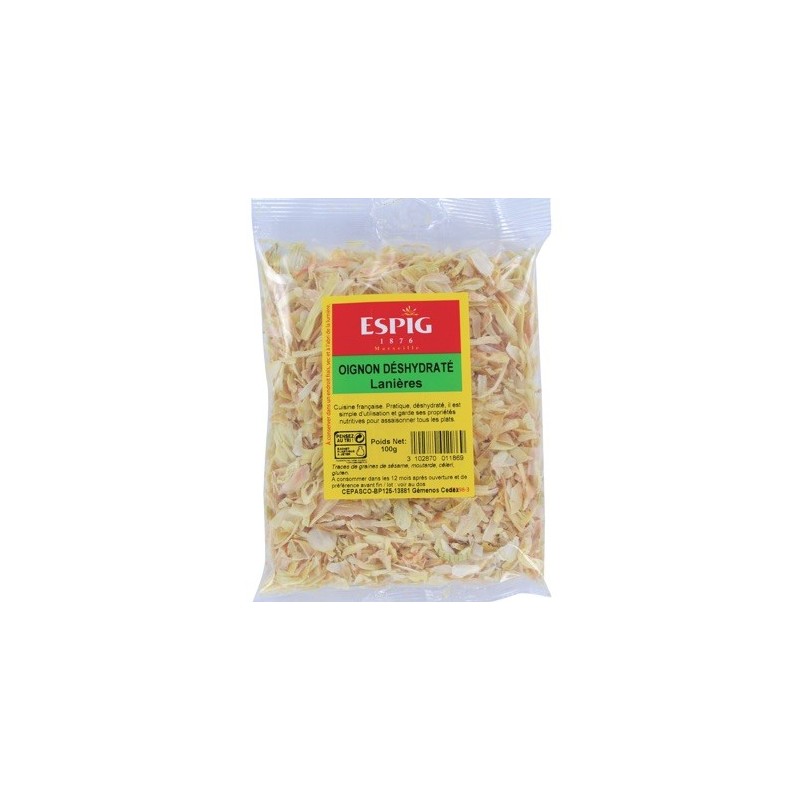 Oignon déshydraté - 100 g (Espig)disponible à la Maison Pollet de Toulouse