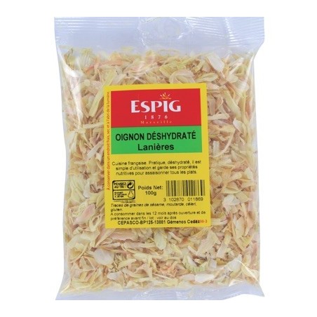 Oignon déshydraté - 100 g (Espig)disponible à la Maison Pollet de Toulouse