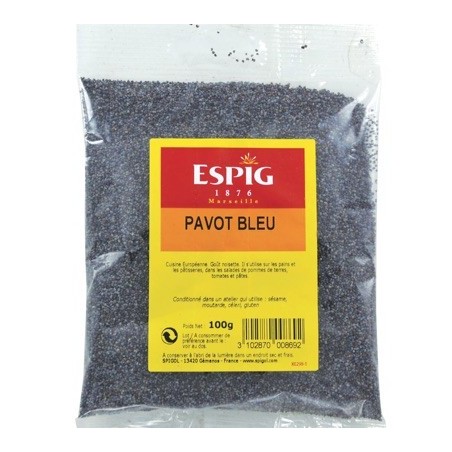 Pavot bleu grain - 100 g (Espig)disponible à la Maison Pollet de Toulouse