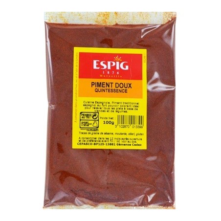 Piment doux quintessence moulu - 100 g (Espig)disponible à la Maison Pollet de Toulouse
