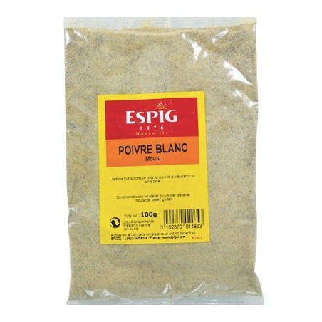 Poivre blanc moulu - 100 g (Espig)disponible à la Maison Pollet de Toulouse