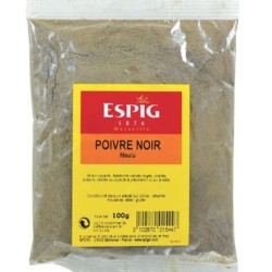 Poivre noir moulu - 100 g (Espig)disponible à la Maison Pollet de Toulouse