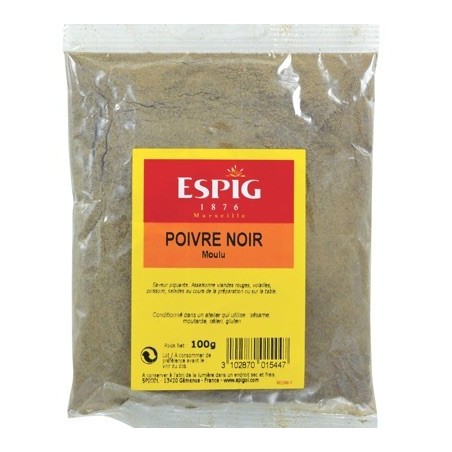 Poivre noir moulu - 100 g (Espig)disponible à la Maison Pollet de Toulouse