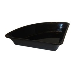Plat Plexi noir - 350x265x80 mm - Angle arrondi 90°disponible à la Maison Pollet de Toulouse