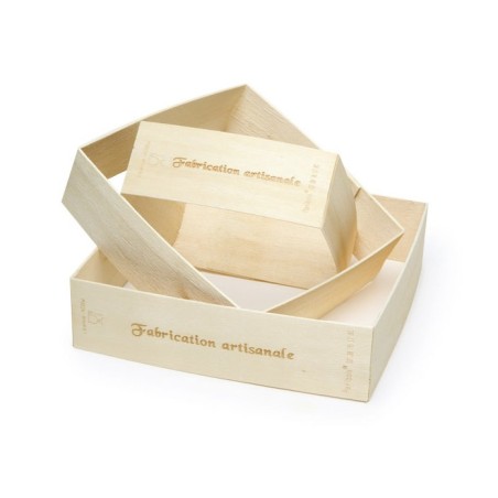 Tarte bois peuplier 130x130x25 mm + Logo & Texte (Panibois)disponible à la Maison Pollet de Toulouse