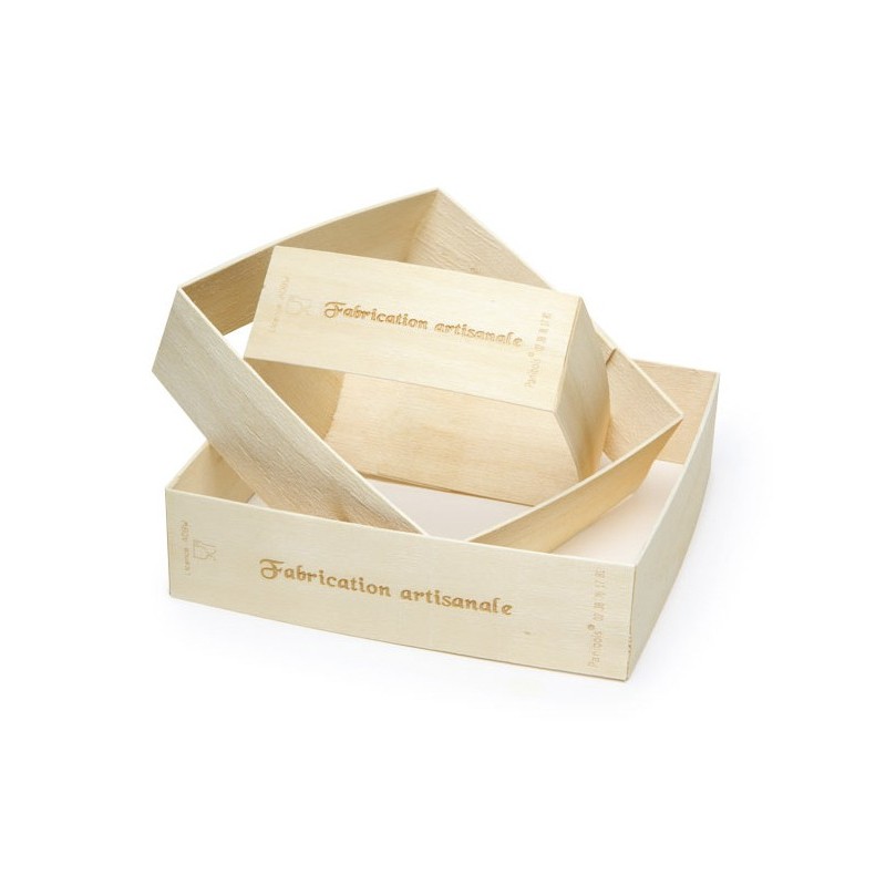 Tarte bois peuplier 160x160x50 mm + Logo & Texte (Panibois)disponible à la Maison Pollet de Toulouse