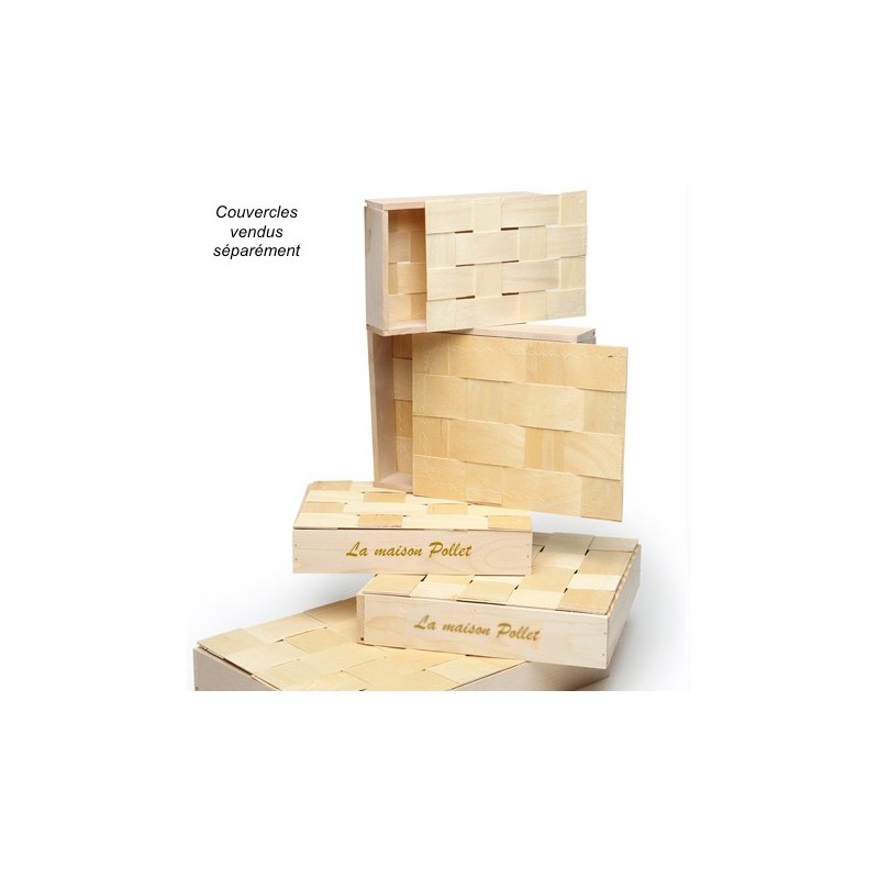 Coffret bois peuplier 350x265x50 mm + Logo - Chambord (Panibois)disponible à la Maison Pollet de Toulouse