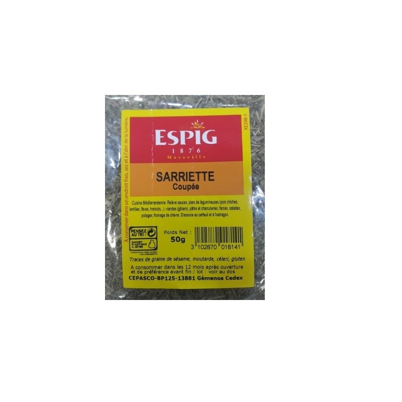 Sarriette feuille concassée - 50 g (Espig)disponible à la Maison Pollet de Toulouse