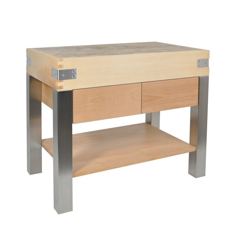 Piètement inox pour billot - 1800x600 mmdisponible à la Maison Pollet de Toulouse