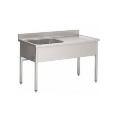 1600x800x880 mm - 1 Cuve de 800x600x400 mm - Plonge sur pieds + 1 égouttoir à droitedisponible à la Maison Pollet de Toulouse