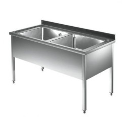 1200x700x880 mm - 2 Cuves de 500x500x300 mm - Plonge sur piedsdisponible à la Maison Pollet de Toulouse