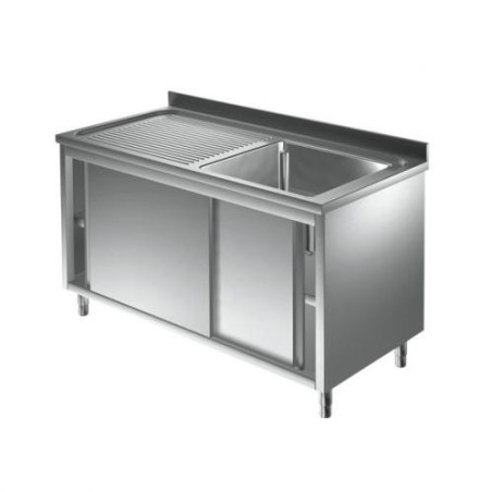 1600x800x880 mm - 1 Cuve de 800x600x400 mm - Plonge sur meuble + 1 égouttoir à gauchedisponible à la Maison Pollet de Toulouse