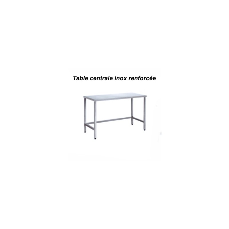 1600x600x880 mm - Table centrale en Inox renforcéedisponible à la Maison Pollet de Toulouse
