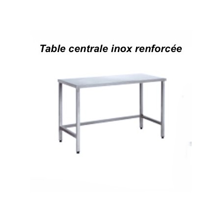 1200x700x880 mm - Table centrale en Inox renforcéedisponible à la Maison Pollet de Toulouse