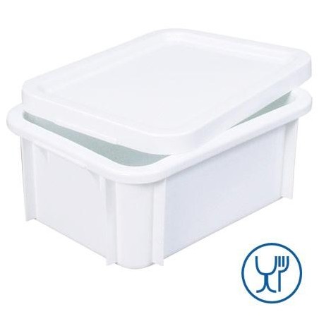 Bac Rectangulaire PEHD Blanc 12 L - 400x300x168 mm (Gilac)disponible à la Maison Pollet de Toulouse