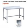 1800x700x880 mm - Table adossée en Inox renforcéedisponible à la Maison Pollet de Toulouse