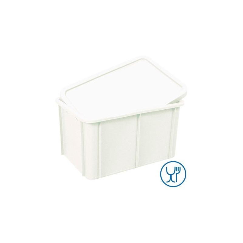 Bac Rectangulaire PEHD Blanc 25 L - 600x400x168 mm (Gilac)disponible à la Maison Pollet de Toulouse