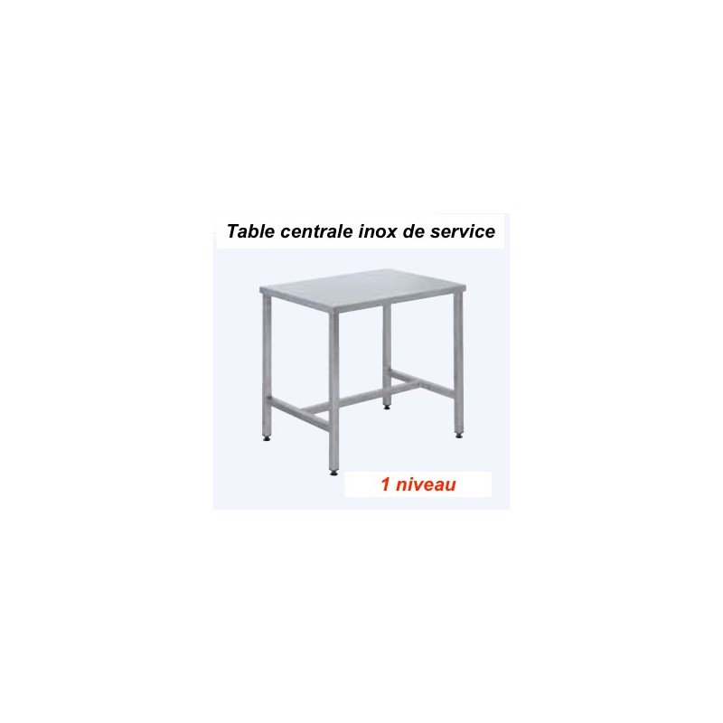 600x500x850 mm - Table centrale Inox de service - 1 niveaudisponible à la Maison Pollet de Toulouse