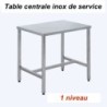 600x600x850 mm - Table centrale Inox de service - 1 niveaudisponible à la Maison Pollet de Toulouse
