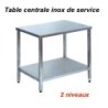 800x600x850 mm - Table centrale Inox de service - 2 niveauxdisponible à la Maison Pollet de Toulouse