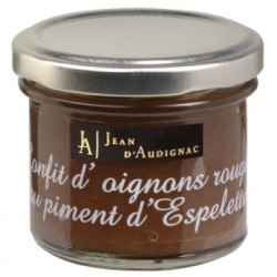 Confit d'oignons rouges au piment d'Espelette - 150 g (Jean d'Audignac)disponible à la Maison Pollet de Toulouse