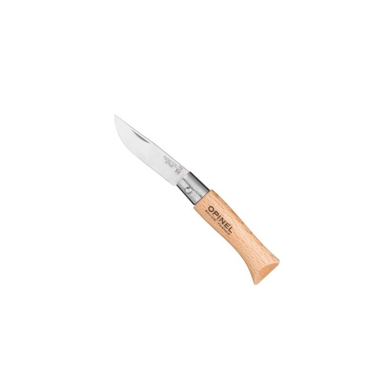 Couteau Tradition Inox N°3 - 4 cm manche hêtre (Opinel)disponible à la Maison Pollet de Toulouse