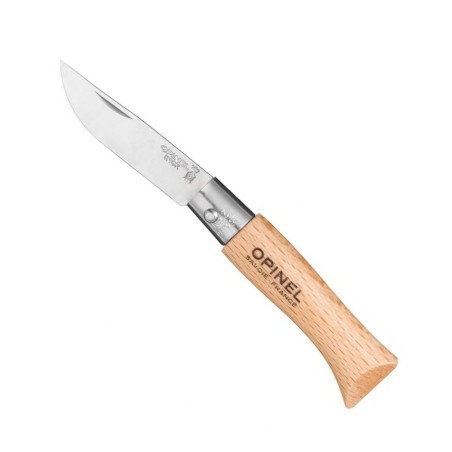 Couteau Tradition Inox N°3 - 4 cm manche hêtre (Opinel)disponible à la Maison Pollet de Toulouse
