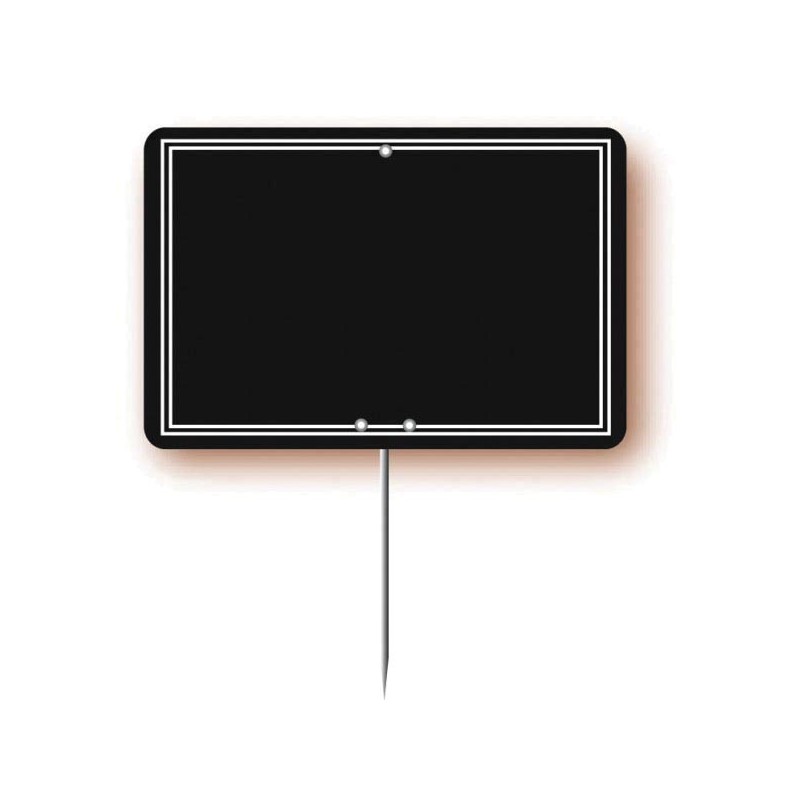 Etiquette : Ardoisine noire liseré blanc neutre - 7x10 cm (avec pique inox)disponible à la Maison Pollet de Toulouse