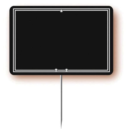 Etiquette : Ardoisine noire liseré blanc neutre - 7x10 cm (avec pique inox)disponible à la Maison Pollet de Toulouse