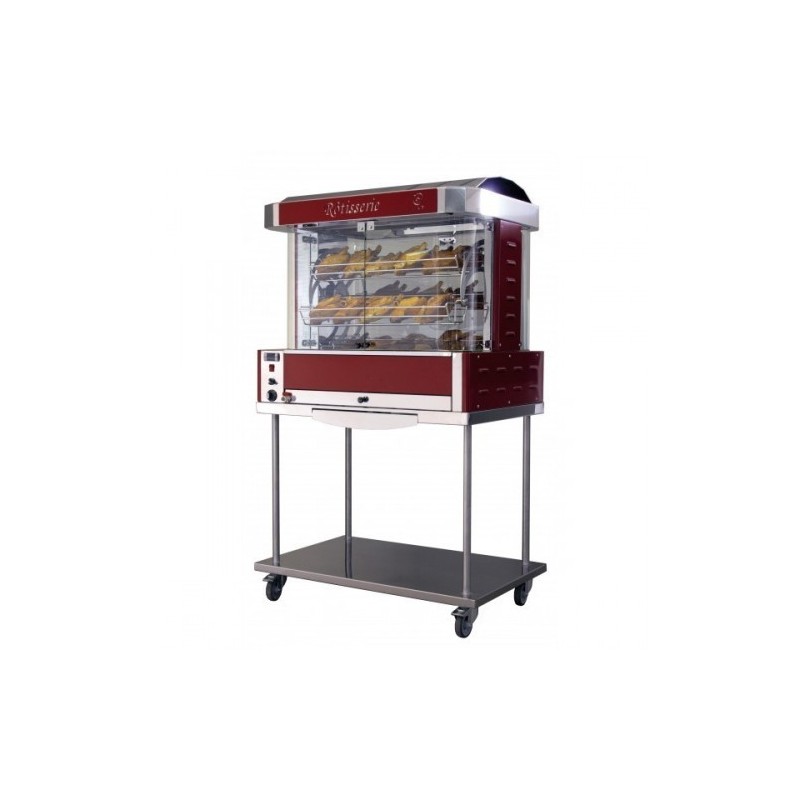 Rôtissoire électrique à Balancelles GALAXY 6 sur chassis inox à roulettes - Triphasédisponible à la Maison Pollet de Toulouse