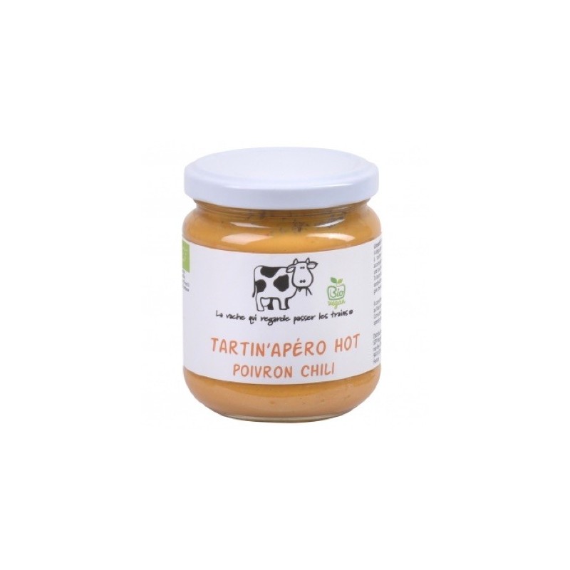 Tartin'Apéro Hot Poivron chili bio - 190 g (La vache qui regarde passer les trains)disponible à la Maison Pollet de Toulouse