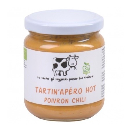 Tartin'Apéro Hot Poivron chili bio - 190 g (La vache qui regarde passer les trains)disponible à la Maison Pollet de Toulouse