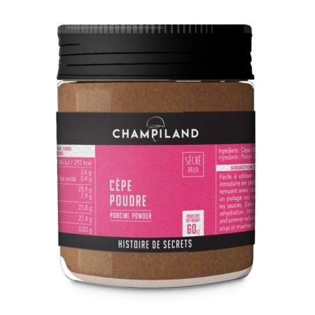 Cèpes poudre - Tubo 60g (Champiland)disponible à la Maison Pollet de Toulouse