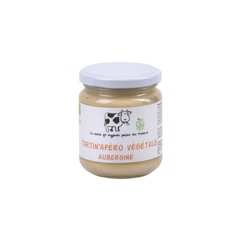 Tartin'Apéro végétale Aubergines bio - 190 g (La vache qui regarde passer les trains)disponible à la Maison Pollet de Toulouse