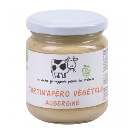 Tartin'Apéro végétale Aubergines bio - 190 g (La vache qui regarde passer les trains)disponible à la Maison Pollet de Toulouse