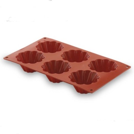 Moule en silicone Briochette 6 cavités - Ø 103x20 mmdisponible à la Maison Pollet de Toulouse