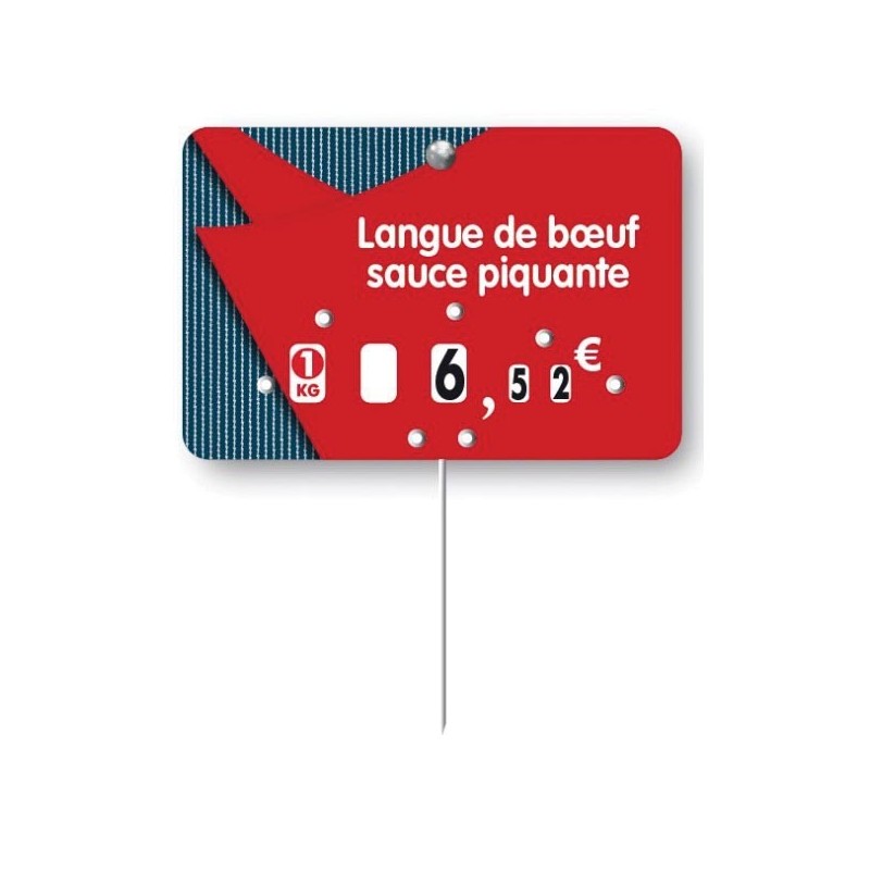 Etiquette : Fredo à texte - 7x10 cm (avec roulettes & pique inox)disponible à la Maison Pollet de Toulouse