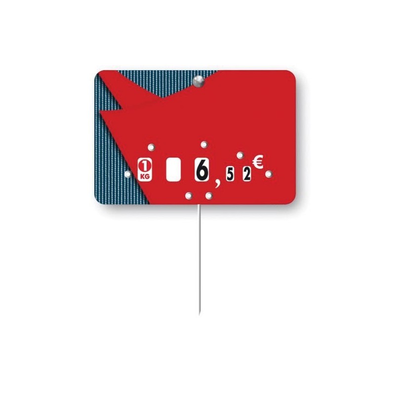 Etiquette : Fredo neutre - 7x10 cm (avec roulettes & pique inox)disponible à la Maison Pollet de Toulouse