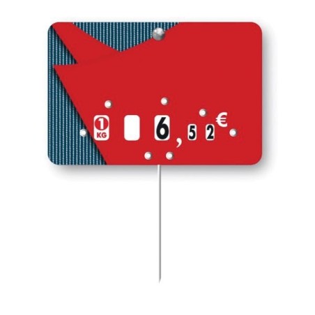 Etiquette : Fredo neutre - 7x10 cm (avec roulettes & pique inox)disponible à la Maison Pollet de Toulouse