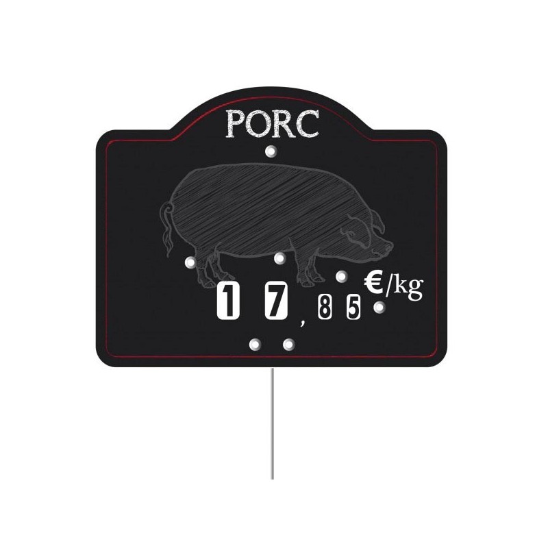 Etiquette : Maestro Porc neutre - 9x12 cm (avec roulettes & pique inox)disponible à la Maison Pollet de Toulouse