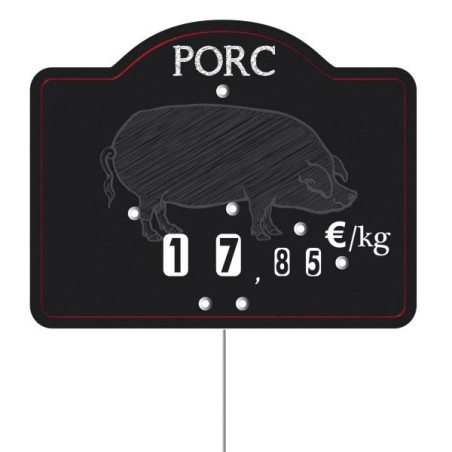 Etiquette : Maestro Porc neutre - 9x12 cm (avec roulettes & pique inox)disponible à la Maison Pollet de Toulouse