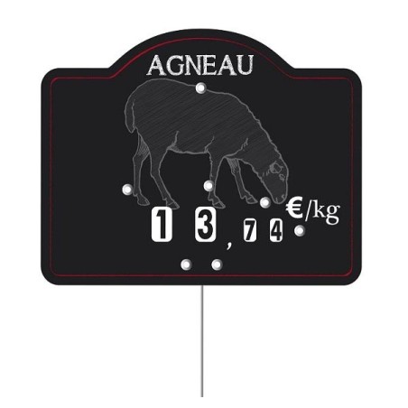 Etiquette : Maestro Agneau neutre - 9x12 cm (avec roulettes & pique inox)disponible à la Maison Pollet de Toulouse