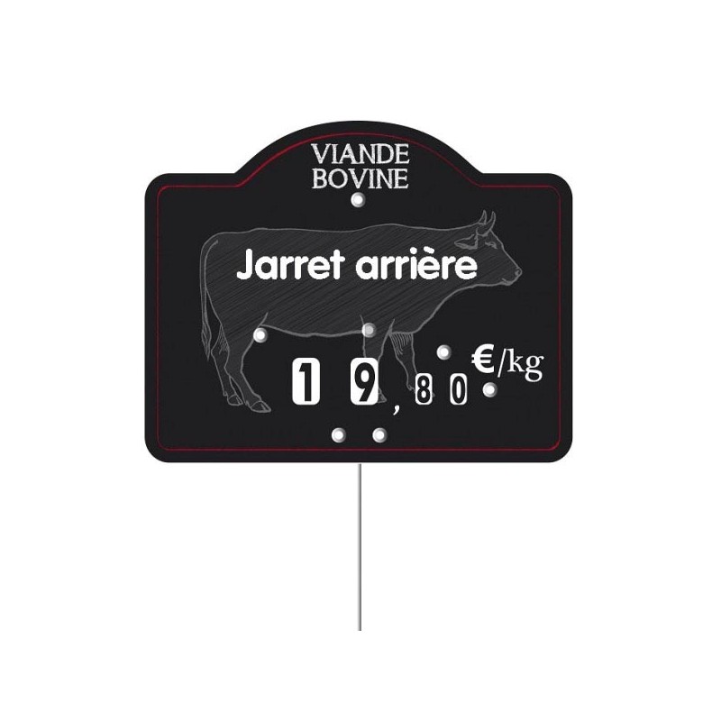 Etiquette : Maestro Viande Bovine à texte - 9x12 cm (avec roulettes & pique inox)disponible à la Maison Pollet de Toulouse