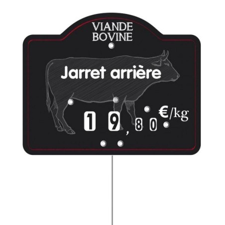 Etiquette : Maestro Viande Bovine à texte - 9x12 cm (avec roulettes & pique inox)disponible à la Maison Pollet de Toulouse