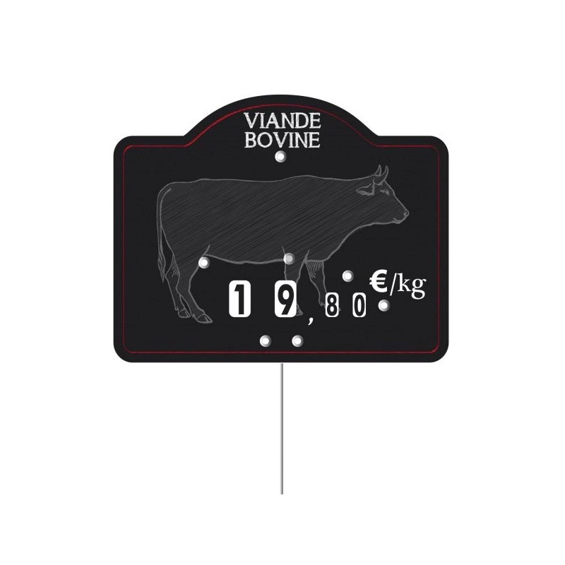 Etiquette : Maestro Viande Bovine neutre - 9x12 cm (avec roulettes & pique inox)disponible à la Maison Pollet de Toulouse