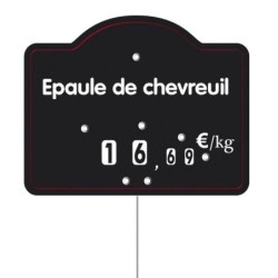 Etiquette : Maestro à texte - 9x12 cm (avec roulettes & pique inox)disponible à la Maison Pollet de Toulouse