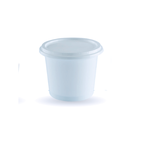 Pot blanc PS 500 ml couvercle blancdisponible à la Maison Pollet de Toulouse