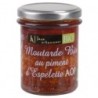 Moutarde Bio au piment d'Espelette - 175 g (Jean d'Audignac)disponible à la Maison Pollet de Toulouse